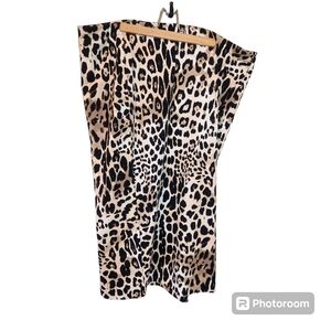 Lane Bryant brown, black, and tan leopard print skirt.  Size 18. Hidden …